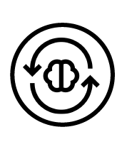icon of a human head silhouette with a 3D cube inside representing mental processes and problem solving related to the concept of 12 dimensions in cognitive thinking
