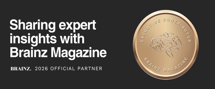 Sharing expert insights with Brainz Magazine featuring the Executive Contributor emblem and 2026 official partner badge for enhanced visibility and recognition.